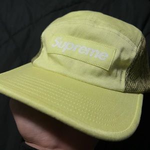 Supreme Snakeskin Mesh Pale Green Camp Cap